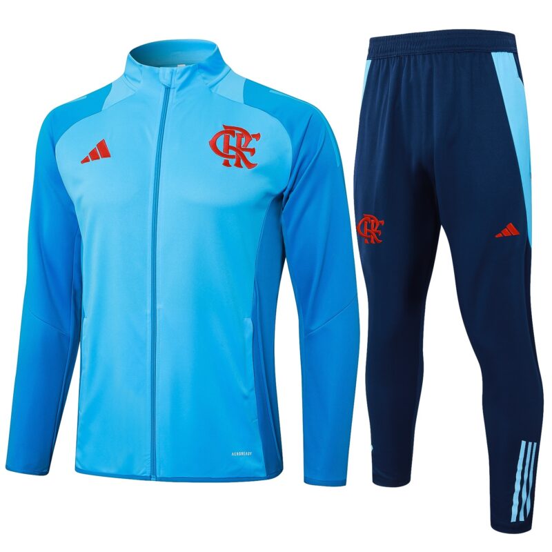 Conjunto Agasalho de Viagem Flamengo 25/26 - Azul Claro