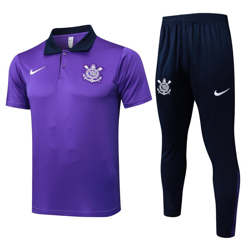 Conjunto Polo de Treino Corinthians 25/26 Nike - Roxa