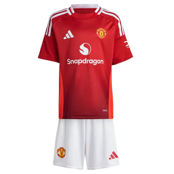 Conjunto Infantil Manchester United 25/26 Home Adidas - Vermelho