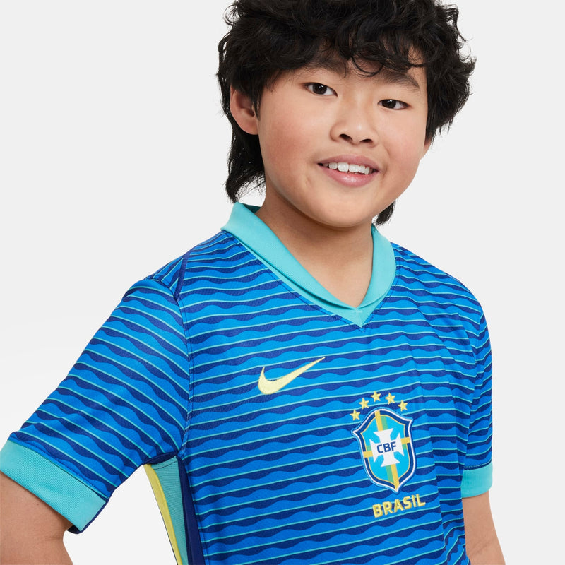 Conjunto Infantil Brasil Away Nike Torcedor 24/25