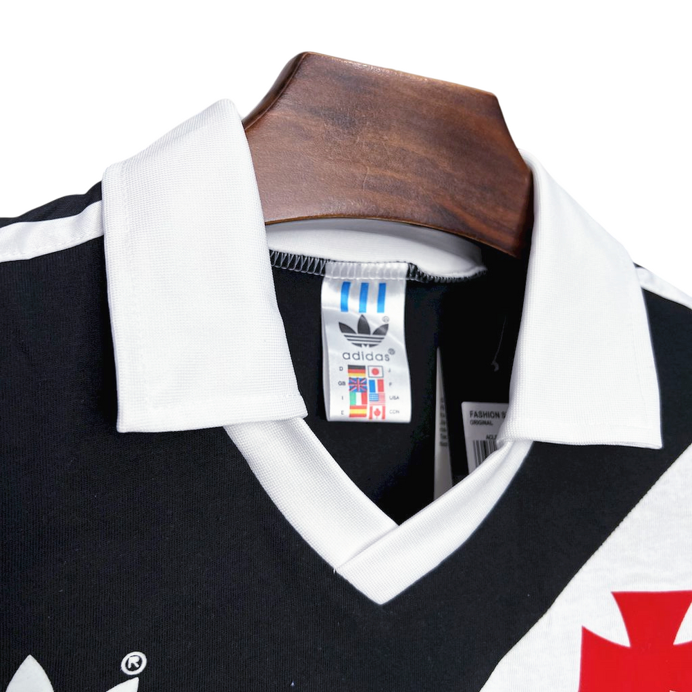 Camisa Retrô Vasco da Gama Home 1988/89 Finta Masculino - Preto