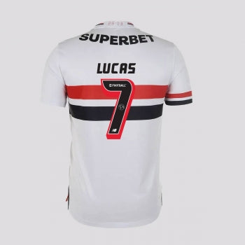 Camisa São Paulo 25/26 Home New Balance Torcedor - Lucas Nº7