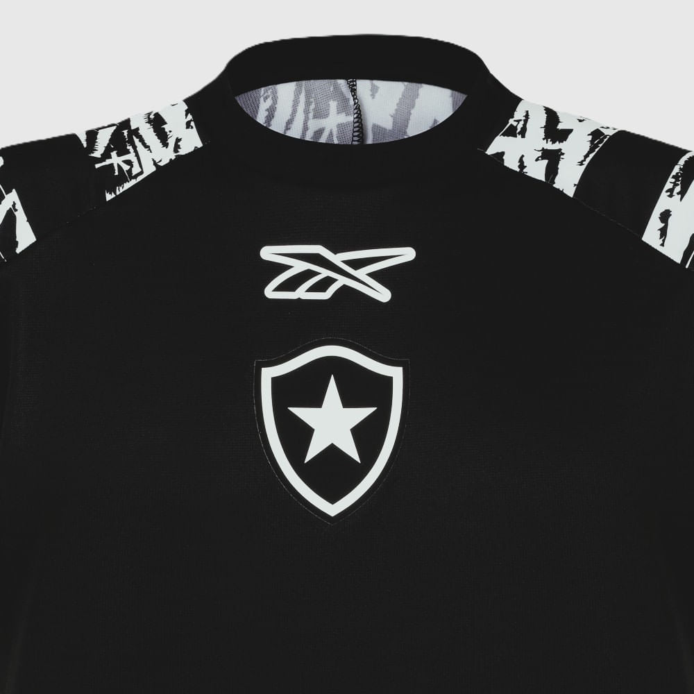 Camisa Pré-Jogo Botafogo 25/26 Reebok Torcedor - Preta