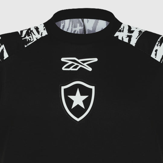 Camisa Pré-Jogo Botafogo 25/26 Reebok Torcedor - Preta