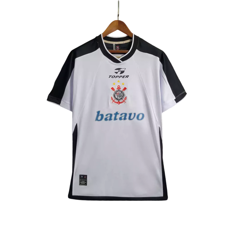 Camisa Retrô Corinthians Mundial 2000 Topper Masculina Branca