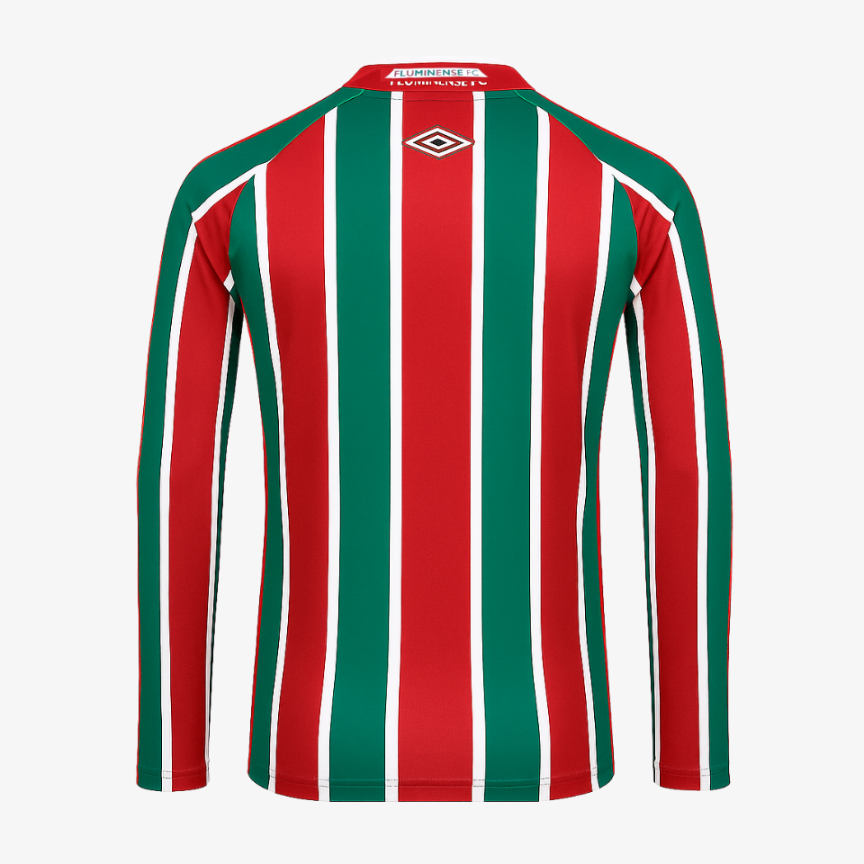 Camisa Fluminense Manga Longa 25/26 Home Umbro Torcedor - Vinho e Verde