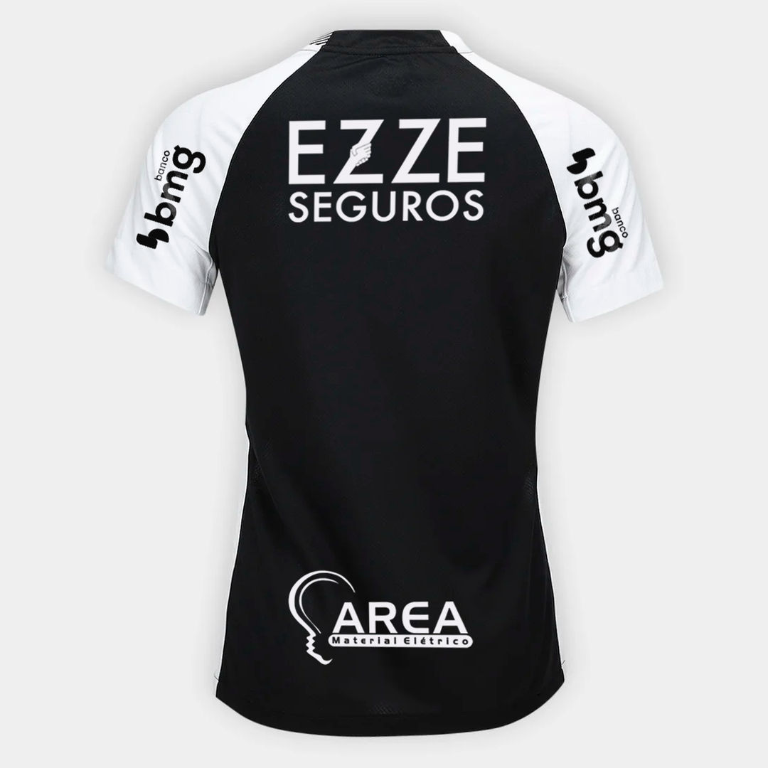 Camisa Feminina Corinthians 25/26 Away Nike Torcedor Com Patrocínios - Preta