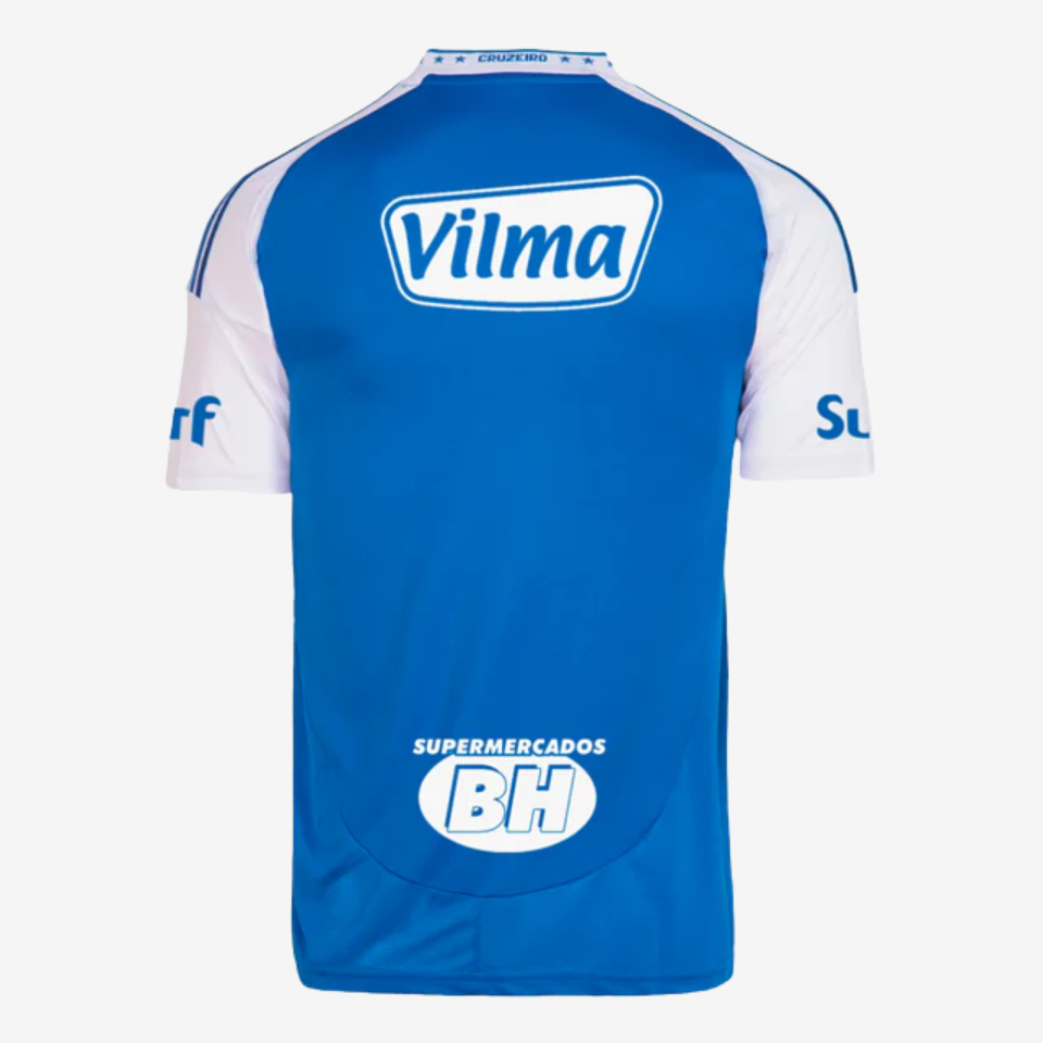 Camisa Cruzeiro 25/26 Home Adidas Torcedor Com Patrocínios - Azul