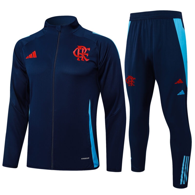 Conjunto Agasalho de Viagem Flamengo 25/26 - Azul Escuro