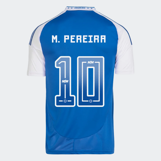 Camisa Cruzeiro 25/26 Home Adidas Torcedor - M. Pereira Nº10