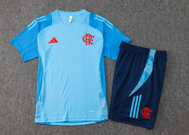 Conjunto de Treino Flamengo 25/26 Adidas - Azul Claro