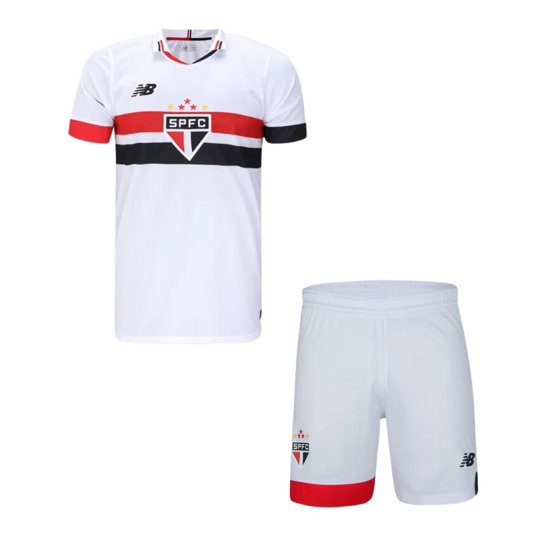 Conjunto Infantil São Paulo Home 24/25 New Balance Torcedor