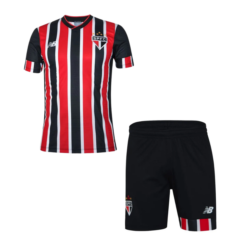 Conjunto Infantil São Paulo Away 24/25 New Balance Torcedor