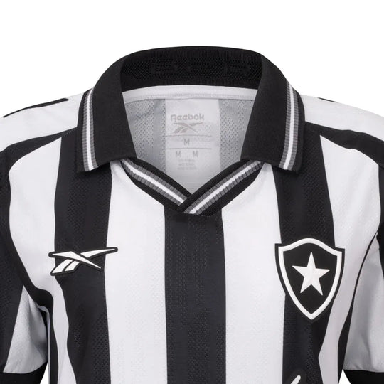 Camisa Feminina Botafogo 25/26 Rebook Home Torcedor - Preta e Branca
