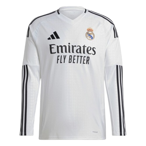 Camisa Real Madrid Home Manga Longa 24/25 Adidas Torcedor Masculina