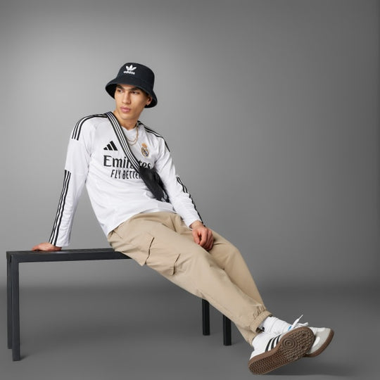 Camisa Real Madrid Home Manga Longa 24/25 Adidas Torcedor Masculina