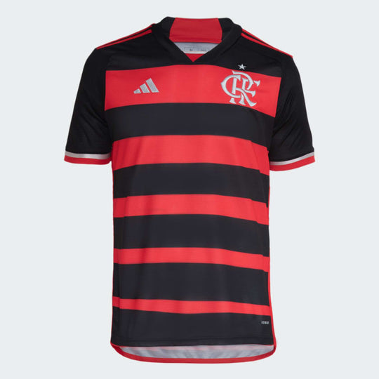 Camisa Flamengo Home 24/25 Torcedor Adidas Masculina - Vermelho e Preto