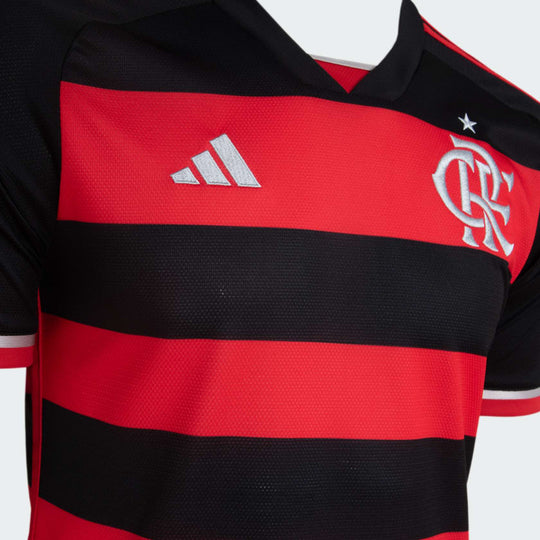 Camisa Flamengo Home 24/25 Torcedor Adidas Masculina - Vermelho e Preto