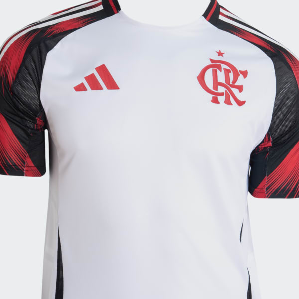 Camisa Flamengo 25/26 Away Adidas Jogador - Branca e Vermelha
