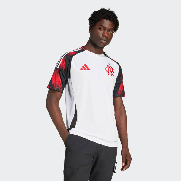 Camisa Flamengo 25/26 Away Adidas Torcedor - Branca e Vermelha