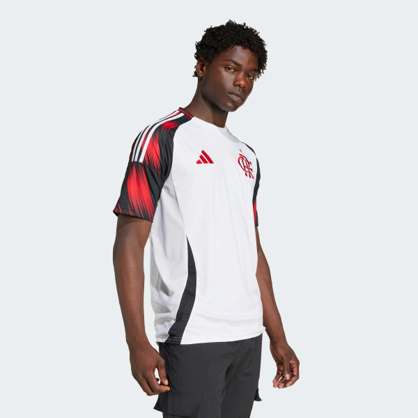 Camisa Flamengo 25/26 Away Adidas Torcedor - Branca e Vermelha