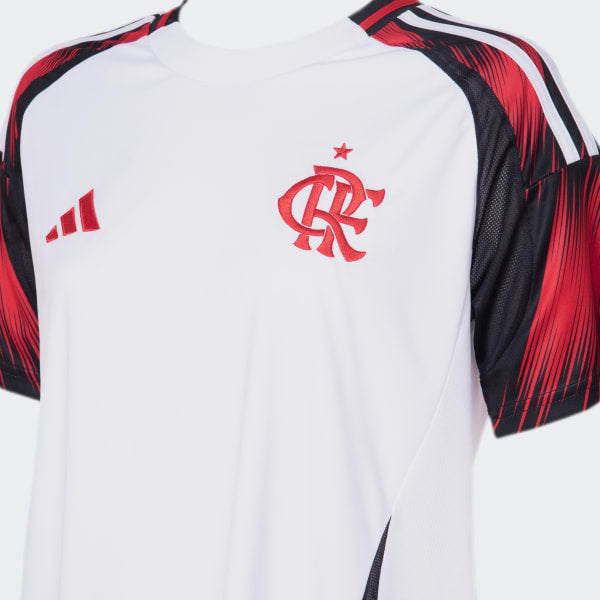 Camisa Feminina Flamengo 25/26 Away Adidas Torcedor - Branca e Vermelha
