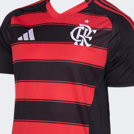 Camisa Flamengo 25/26 Home Adidas Torcedor - Vermelha e Preta