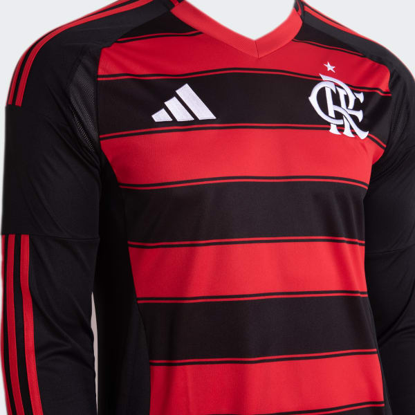 Camisa Flamengo Manga Longa 25/26 Home Adidas Torcedor - Vermelha