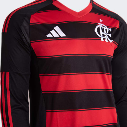 Camisa Flamengo Manga Longa 25/26 Home Adidas Torcedor - Vermelha