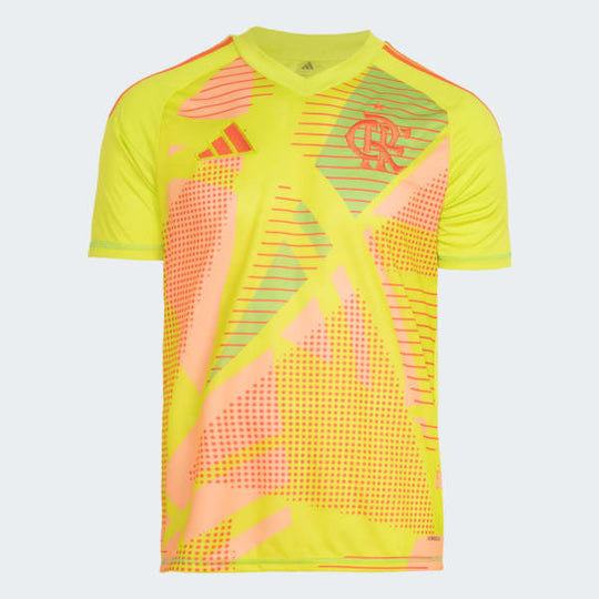 Camisa de Goleiro Flamengo 25/26 Home Adidas Torcedor - Amarela e Rosa