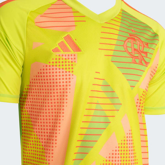Camisa de Goleiro Flamengo 25/26 Home Adidas Torcedor - Amarela e Rosa