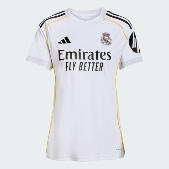 Camisa Feminina Real Madrid 25/26 Home Adidas Torcedor - Branca