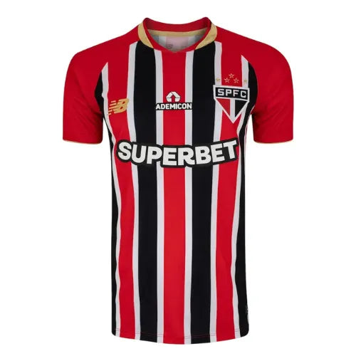 Camisa São Paulo Away Masculina 25/26 Torcedor New Balance Masculina - Vermelha e Preta