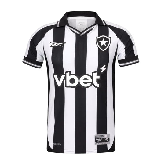 Camisa Botafogo 25/26 Reebok Home Torcedor - Branca e Preta