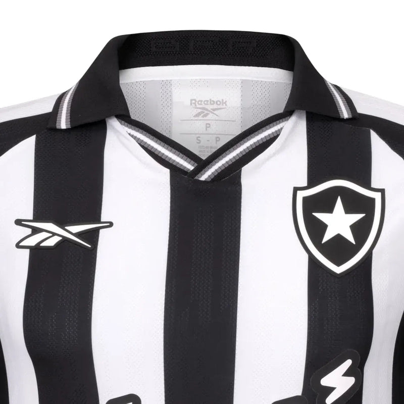 Camisa Botafogo 25/26 Reebok Home Torcedor - Branca e Preta