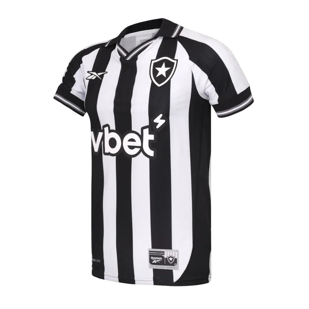 Camisa Botafogo 25/26 Reebok Home Torcedor - Branca e Preta