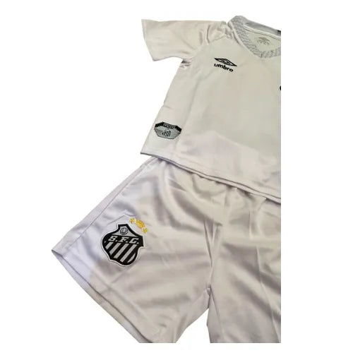 Conjunto Infantil Santos 25/26 Home Umbro - Branco