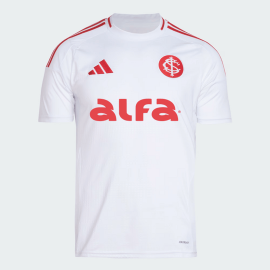 Camisa Internacional 25/26 Away Adidas Torcedor Com Patrocínios - Branca