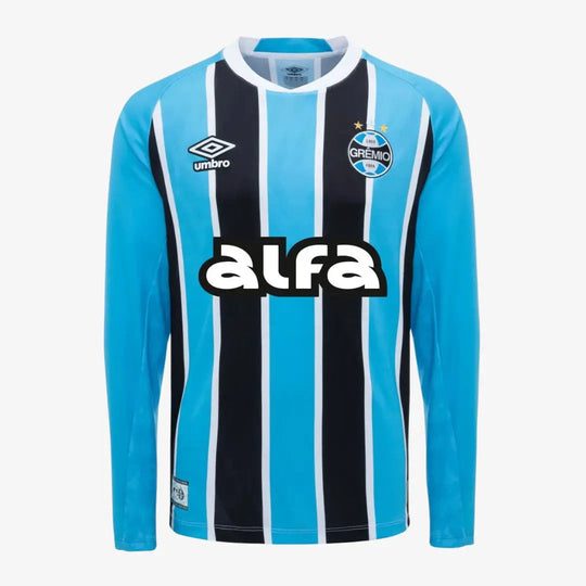 Camisa Grêmio Manga Longa 25/26 Home Umbro Torcedor - Azul