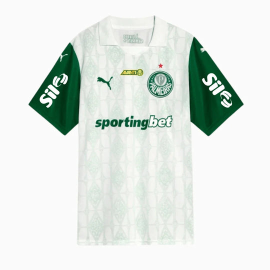 Camisa Palmeiras 25/26 Away Puma Torcedor Com Patrocínios - Branca