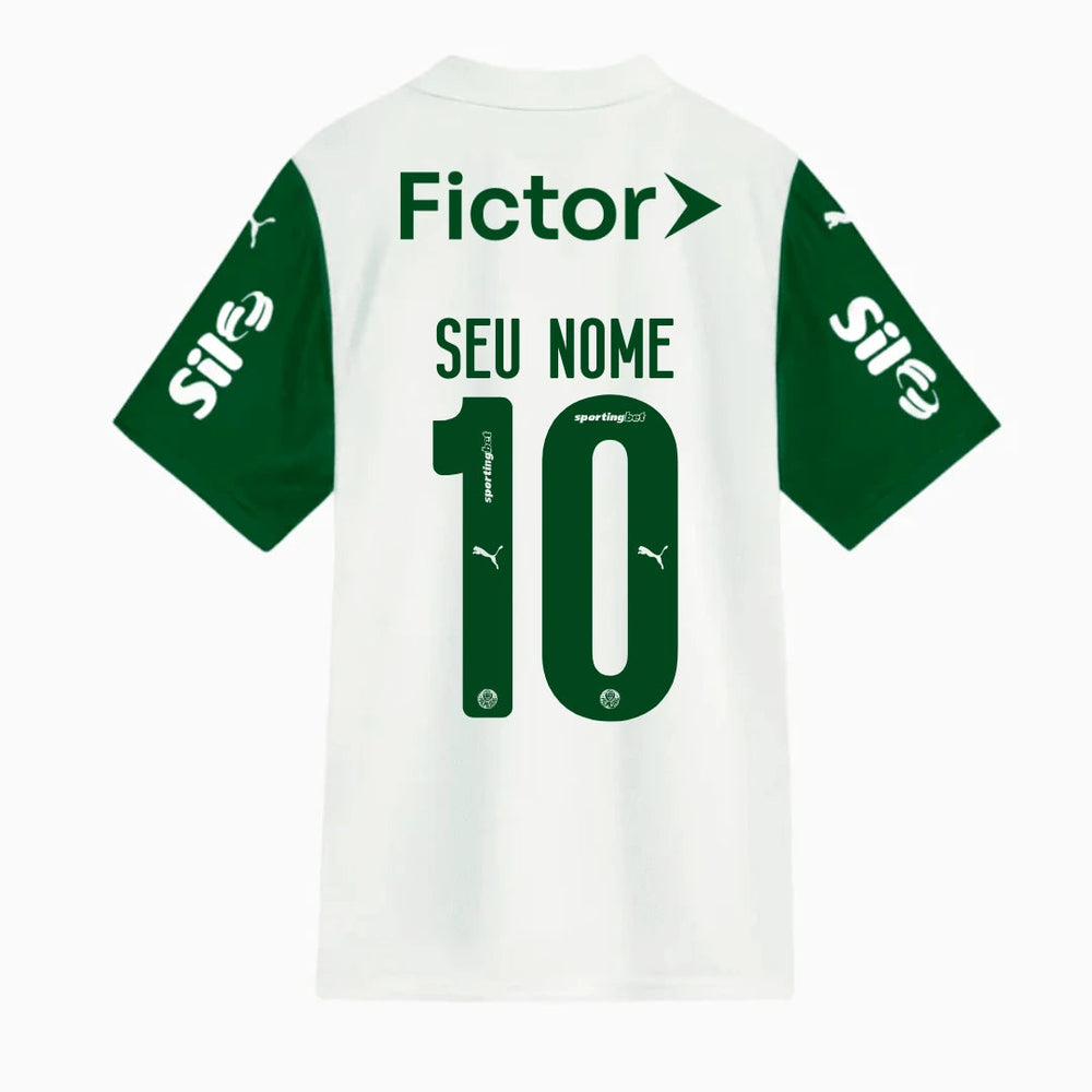 Camisa Palmeiras 25/26 Away Puma Torcedor Com Patrocínios - Branca