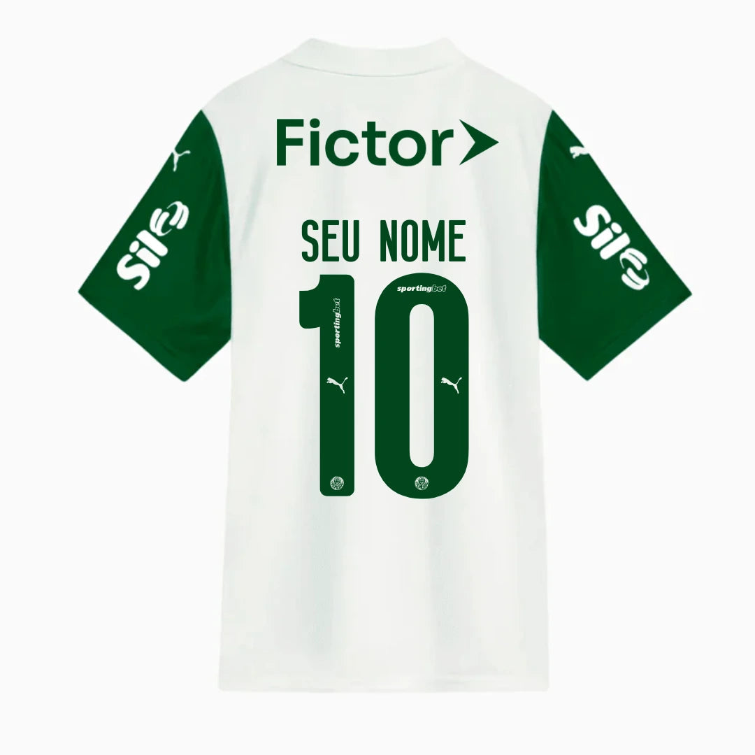 Camisa Palmeiras 25/26 Away Puma Torcedor Com Patrocínios - Branca