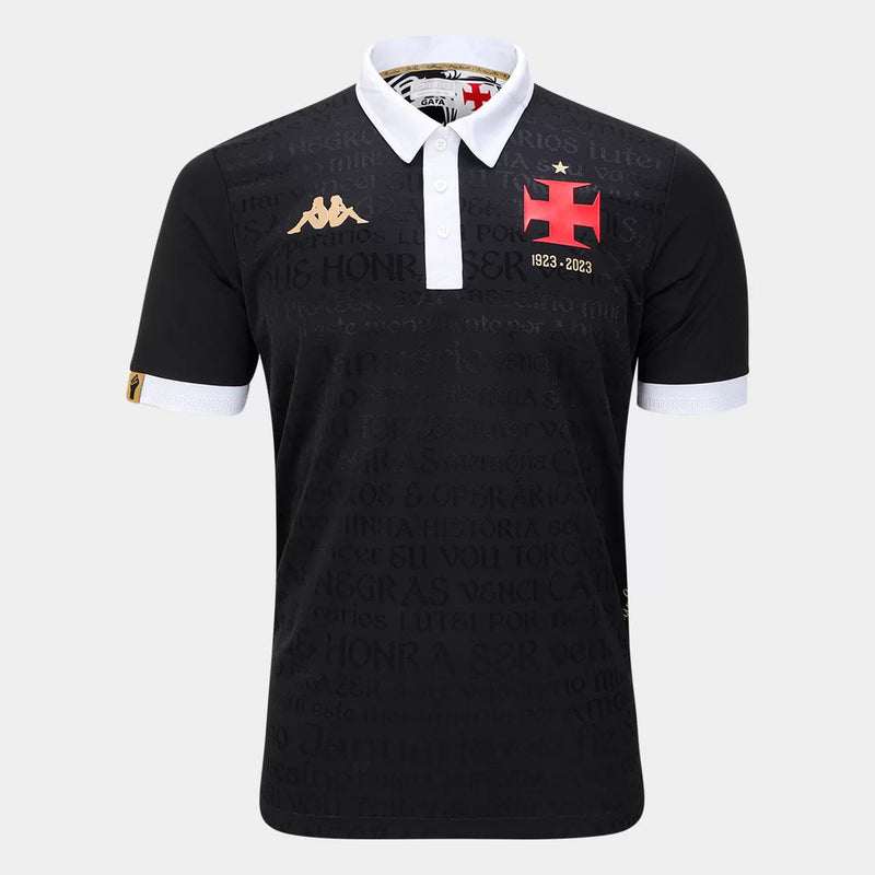 Camisa Vasco III 23/24 Torcedor Kappa Masculina - Preto e Branco