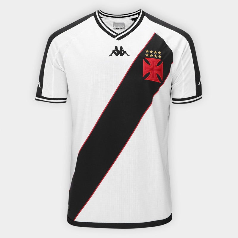 Camisa Vasco Away 24/25 Torcedor Kappa Masculina - Branco e Preto