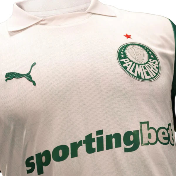 Camisa Palmeiras 25/26 Puma Away Versão Jogador - Branca
