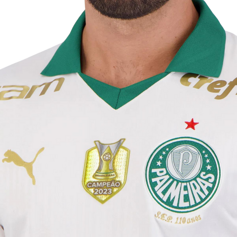 Camisa Palmeiras Away Todos Patrocinadores e Patch 2024/25 Torcedor Puma - Branca