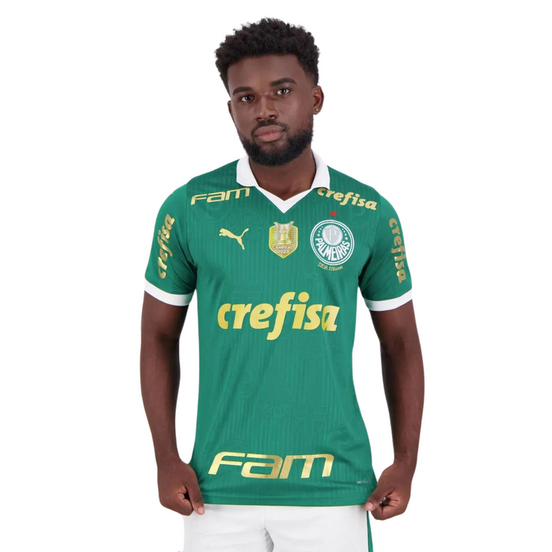 Camisa Palmeiras Home Todos Patrocinadores e Patch 2024/25 Torcedor Puma - Verde