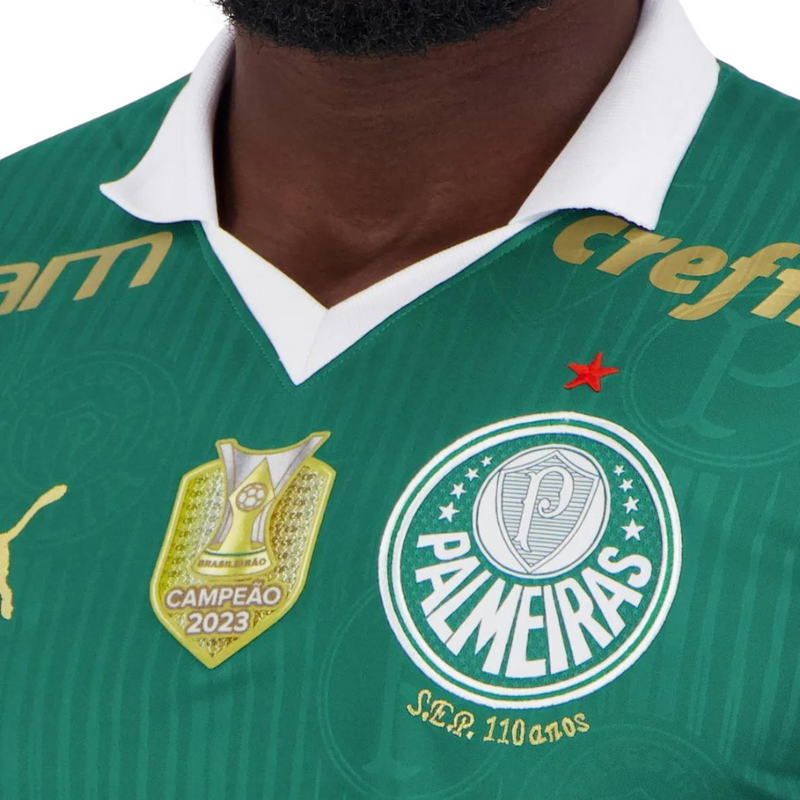 Camisa Palmeiras Home Todos Patrocinadores e Patch 2024/25 Torcedor Puma - Verde