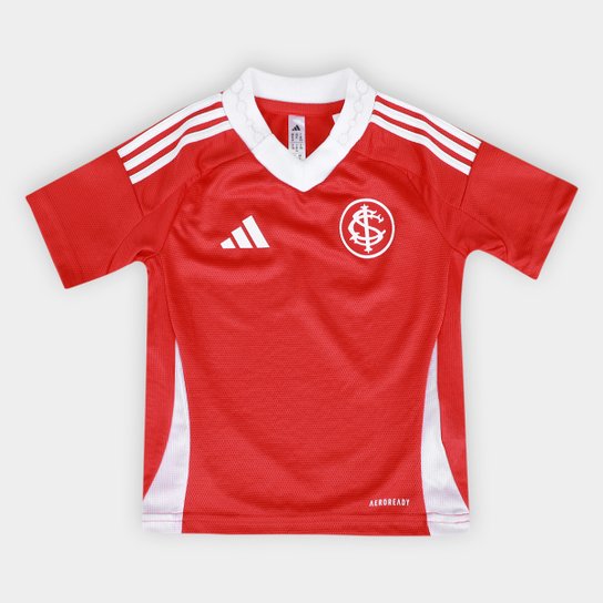Conjunto Infantil Internacional 25/26 Home Adidas - Vermelho