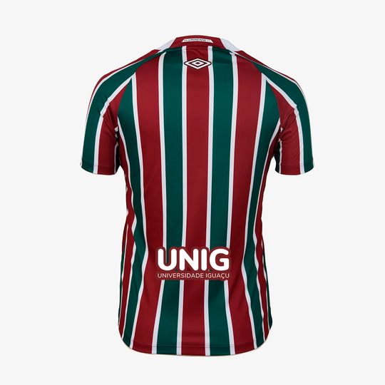 Camisa Feminina Fluminense 25/26 Home Umbro Torcedor Com Patrocínios - Vinho e Verde